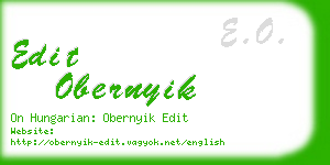 edit obernyik business card